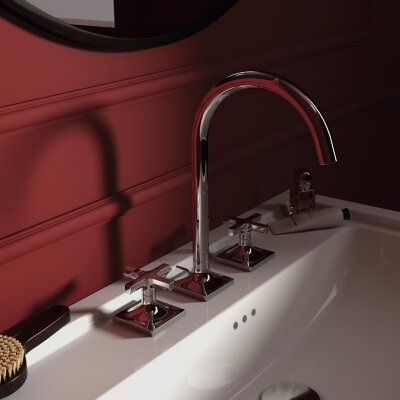 Двурукоятковый смеситель для раковины под 3 отверстия, с донным клапаном Ideal Standard JOY NEO BD143AA