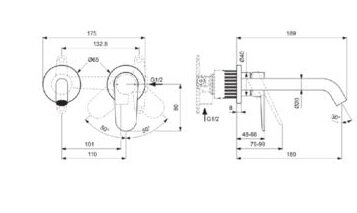 Смеситель для раковины Ideal Standard CERAFINE O NUOVO BD776XG