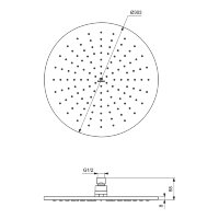 Круглый верхний душ 300 мм Ideal Standard IDEALRAIN 5803GN