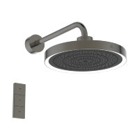 Круглый 3-функциональный верхний душ 330 мм Ideal Standard SOLOS A7890A5 с LED-подсветкой, с настенным держателем 400 мм