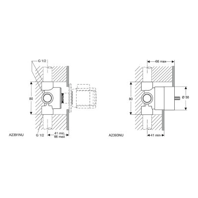 Переключатель переключатель Ideal Standard BUILT-IN A2391NU