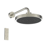 Круглый 3-функциональный верхний душ 330 мм Ideal Standard SOLOS A7890GN с LED-подсветкой, с настенным держателем 400 мм
