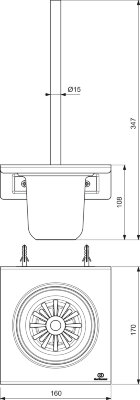 Туалетная щетка  Ideal Standard Alu+ BD593BR