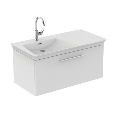 Раковина 106 см асимметричная, левая версия Ideal Standard La Dolce Vita E264601 с отверстием под смеситель, и отверстием перелива