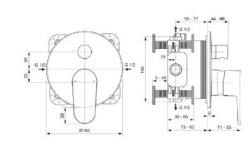 Комплект для ванны/душа Ideal Standard CERAFINE O A7350SI