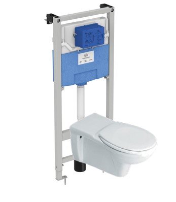 Промо-комплект 4 в 1 Ideal Standard для пожилых людей и инвалидов с подвесным унитазом MATURA  P243001 и инсталляцией PROSYS