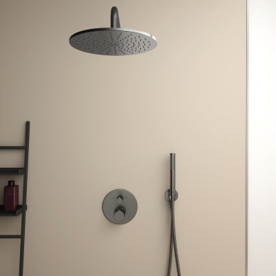 Настенный держатель верхнего душа 400мм Ideal Standard IDEALRAIN B9445A5с металлической накладкой 