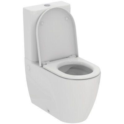 Напольный пристенный безободковый унитаз-компакт Ideal Standard ELLISSE T569601