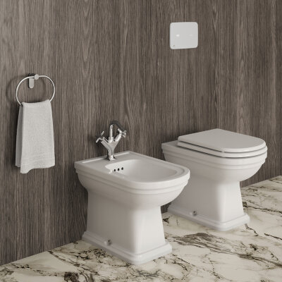 Напольный пристенный унитаз-соло Ideal Standard CALLA E222501, сиденье и крышка E251801 или E2518GB заказывается дополнительно 