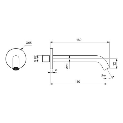 Излив для ванны Ideal Standard CERALINE NUOVO BD973AA