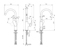 Смеситель для раковины Ideal Standard CERALIFE O BE015AA с трубчатым изливом